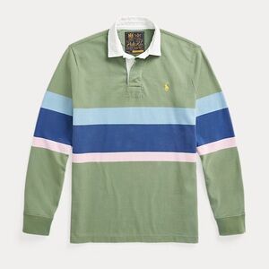 Polo‎ by Ralph Lauren The Iconic Rugby Shirt Green Multi-Stripe Size XL